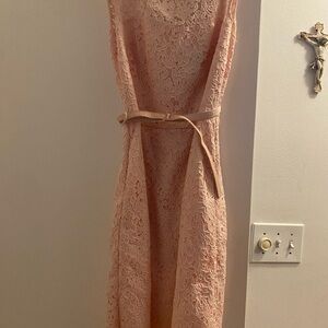 White House black market Elegant Lace Pink Dress